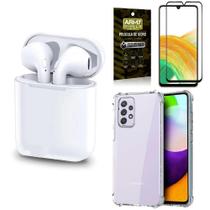 Kit Fone Sem Fio Tws Gold Samsung A33 5G + Película Vidro 3D - Armyshield