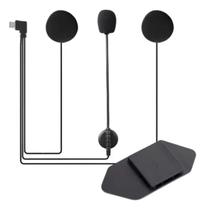 Kit Fones De Ouvido Para Intercomunicador V6 Pro + Type-c