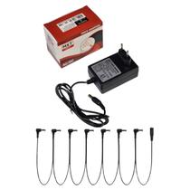 Kit Fonte 9V 2A 18W + Cabo Extensor Alimentação 7 Pedais Mxt