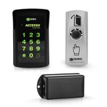 Kit Fonte Chaveada 1a Borne Botoeira Inox Teclado Acesso