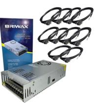 Kit fonte de alimentacao chaveada 12v 50a 600w + 10 cabo de força 1,80m plugue 2p+t Kit fonte de alimentacao chaveada 12v 50a 600w + 10 cabo de força 1,80m plugue 2p+t