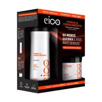 Kit Força & Brilho Shampoo 300ml e Máscara 300g Eico Pro