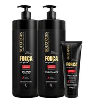 Kit Força com pimenta 1 Shampoo 1 Condicionador 1L 1 Finalizador 200ml