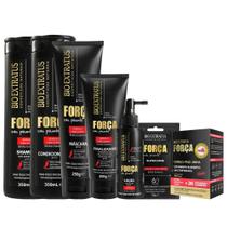 Kit Força com pimenta 7 itens 1 Shamp 1 Cond 350ml 1 Másc 250ml 1 Final 1 Loção 1 Dose 1 Suplem