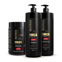 Kit Força Com Pimenta Bio Extratus TRIO (Shampoo/Condicionador/Máscara 1L/kg)