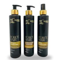 Kit force hair para crescimento capilar 3 x 300ml - g10 premium