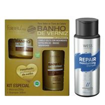 Kit Forever Liss Banho de Verniz + Wess Shampoo Repair 250ml