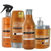 Kit Forever Liss Cauter Restore Completo Reparação Poderosa