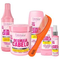 Kit Forever Liss Desmaia Cabelo Completo Pente Beauty Secret
