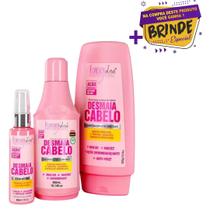 Kit Forever Liss Desmaia Cabelo Shampoo Condicionador e Sérum