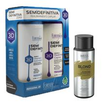 Kit Forever Liss Semi Definitiva + Wess Blond Shampoo 250ml