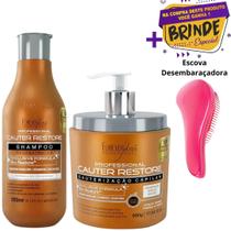 Kit Forever Liss Shampoo e Máscara Capilar Cauterização Cauter Restore