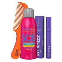 Kit Forever Liss Sos Modelador Xo Frizz Pente Beauty Secret