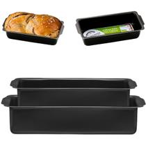 Kit Forma Assadeira De Pão 02 Peças Antiaderentes 900Ml E 2L Kit Forma Assadeira De Pão 02 Peças Antiaderentes 900Ml E 2L