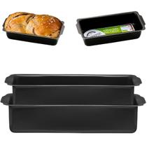 Kit Forma Assadeira Pão 02 Peças Antiaderentes 900Ml E 1,3L Kit Forma Assadeira Pão 02 Peças Antiaderentes 900Ml E 1,3L