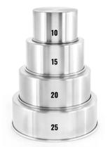 Kit Forma Assadeira Redonda Alta Bolo 10-15-20-25