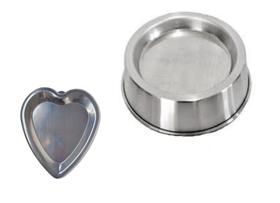 Kit Forma Conjunto De 1 Forma Coração Ballerine e 1 Forma Ballerine Redonda Alumínio Premium IF 35