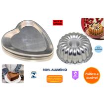Kit Forma Coração Ballerine e Suíça Gomada Bolo Decorado Pudim Manjar Gelatina Torta Bolo Vulcão