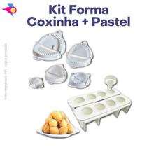 Kit Forma Coxinha 8 Cavidades + Forma de Pastel 5 Tamanhos
