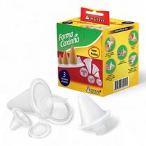 Kit Forma Coxinha Modeladora Salgado P M G Transparente