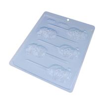 Kit forma de acetato pirulito papai noel cod 165 com 5 unidades Bwb