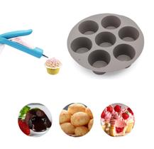 Kit Forma De Cupcake Em Silicone Com Caneta Confeiteiro