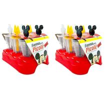 Kit Forma de Picolé do Mickey com 12 Forminhas com Palito Especial - Plasutil