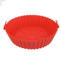 Kit Forma De Silicone Air Fryer Forno Fritadeira Assadeira Reutilizável Antiaderente Flexível
