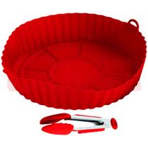 Kit forma de silicone para air fry e pegador clink