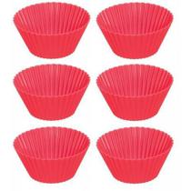 Kit Forma de Silicone para Cupcake 6 Unidades