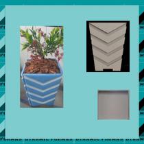 Kit Forma Molde P/vaso De Abs 1mm Gesso Cimento 3d Modelo V Kit Forma Molde P/vaso De Abs 1mm Gesso Cimento 3d Modelo V