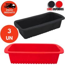 Kit Forma Pão E Bolo Inglês Em Silicone Assadeira Retangular Antiaderente Cozinha Confeitaria