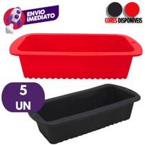 Kit Forma Pão E Bolo Inglês Em Silicone Assadeira Retangular Antiaderente Cozinha Confeitaria