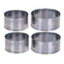 Kit Forma para queijo frescal inox 500g e 1kg 4 Unidades