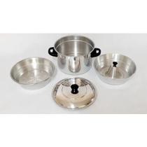 Kit Forma Pudim Banho Maria De Alumínio Reforçado 3 X 1 Oferta