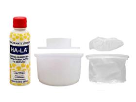 Kit Forma Queijo Minas Mp1000 Prensa Dessorador Touca Coalho