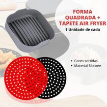 Kit Forma Silicone Airfryer Micro-Ondas Reutilizável Waffle - Escolha Seu Kit