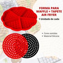 Kit Forma Silicone Airfryer Micro-Ondas Reutilizável Waffle - Escolha Seu Kit
