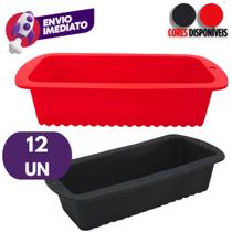 Kit Forma Silicone Pão E Bolo Inglês Assadeira Retangular Antiaderente Cozinha Confeitaria Doce