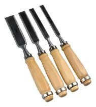 Kit Formão Cabo Madeira Jogo C/ 4 Peças - Excellent Eda 2gc