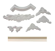 Kit Formas 1 Rodameio/boiserie, 1 Cantoneira E 5 Arabescos Kit Formas 1 Rodameio/boiserie, 1 Cantoneira E 5 Arabescos
