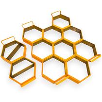 Kit Formas Aço Para Bloquete Sextavado Desforma Prática e Agil