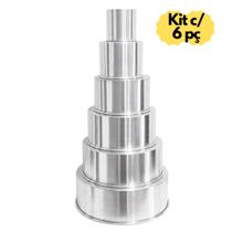 kit Formas Assadeiras Redonda Alta 6 Peças Nº 10 16 18 20 25 30 cm