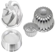 Kit Formas Ballerine 3 Pçs, Forma Suiça + Forma Vulcão + Forma Redonda Ballerine Alumío Pfofissional