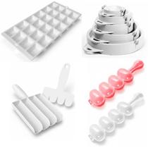 Kit Formas Boleador Brigadeiro + Bolinhos Almôndegas Nhoque Doce + Ravioli + Pastel