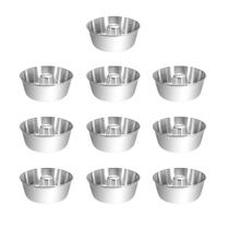 Kit Formas De Bolo Com Furo Redonda 24 Cm Aluminio 5 Unidades