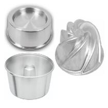 Kit Formas de Bolo para ConfeiteirosForma de Bolo Redonda Ballerine, Vulcão Decorada, Forma de Pudim