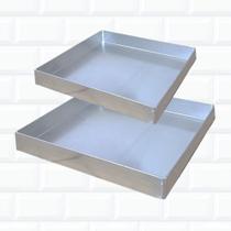 Kit Formas De Brownie 2 Pecas M (25 Cm) + G (35 Cm) Assadeir