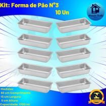 Kit Formas de Pão N.3 com 10 unidades Kit Formas de Pão N.3 com 10 unidades