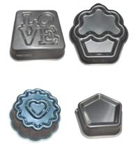 Kit Formas Lançamento Caparroz Ballerine 4 Modelos (Love, Pentagono, Coração Delicado, Cupcake)